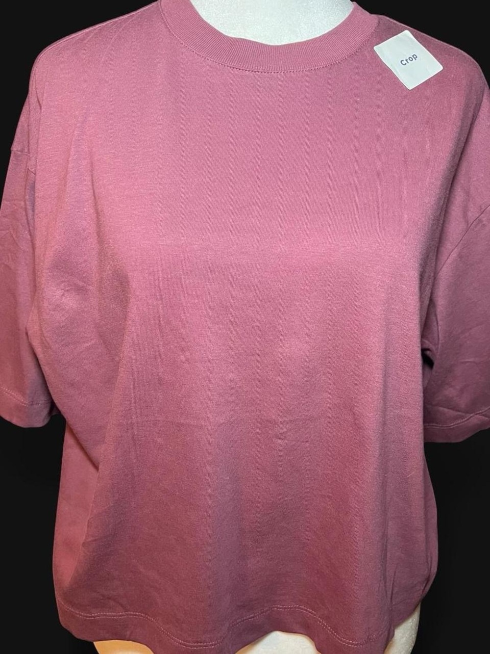 Old Navy Burgundy Crop Top 100% Cotton XS Tall NWT
